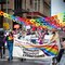 10 Pieces Colorful Rainbow Heart Banner - 100 Feet Colorful Rainbow Gay Pride Paper Garland - Heart Shape Hanging Decorations for Birthday Party Wedding Parades Celebration